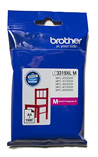 brother Genuine LC3319XLM High-Yield Ink Cartridge, Magenta, Page Yield Up to 1500 Pages, (LC-3319XLM) for Use with: MFC-J5330DW, MFC-J6530DW, MFC-J6730DW, MFC-J6930DW