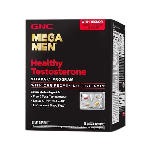 GNC Mega Men Healthy Testosterone Vitapak Program | 30 Servings Cover
