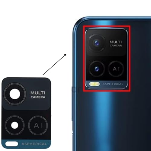 Image of Original Back Camera Lens Glass Replacement, Tworld Back Camera Lens Glass for vivo Y21 / vivo Y21e / vivo Y32 (V2111, V2140, V2158A) (Dark Blue)