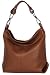 AMBRA Moda GL033 - Borsa a spalla da donna in vera pelle italiana, borsa a tracolla, borsa a mano da donna (cuoio)