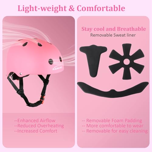 Image of KAMUGO Kids Adjustable Helmet, Suitable for Toddler Kids Ages 3-8 Boys Girls, Multi-Sport Safety Cycling Skating Scooter Helmet