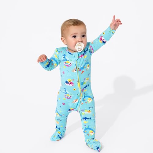 Bellabu Bear Baby Shark Rayon from Bamboo Convertible Footie for Baby Boys & Girls2