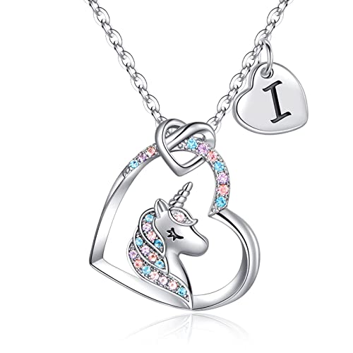 🦄Dimensioni: collana con ciondolo a forma di cuore di unicorno da 18 