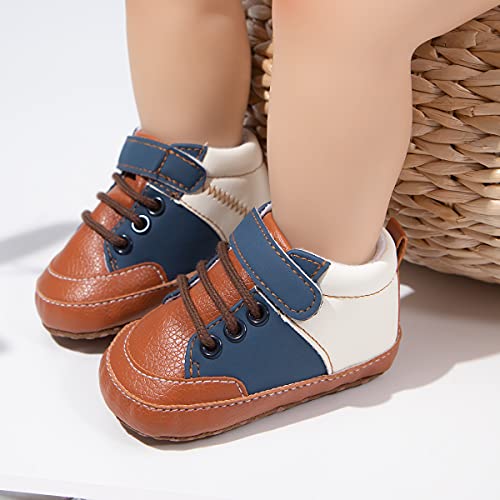 Babelvit Infant Baby Boy Girl Pu Leather Soft Nonslip Sole Casual Sneakers High Top Lace Up Toddler Unisex Ankle Boots Shoes Newborn Prewalker First Baby Walking Crib Shoes #TOP2