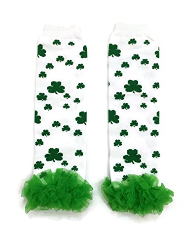 Rush Dance Big & Small Shamrock St Patrick's Day Baby/Toddler Chiffon Leg Warmer
