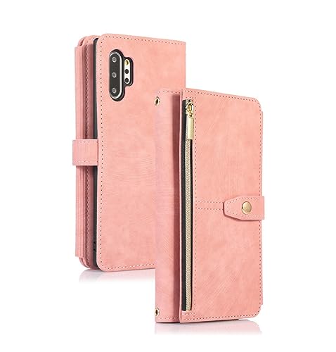 Étui en cuir rose Samsung Galaxy Note 20 Ultra avec porte-carte