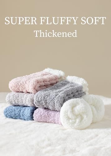 Warm & Cozy Gifts for Women, Fluffy Fuzzy Sock, Plush Sleeping Slipper Socks - Soft Warm Fabric