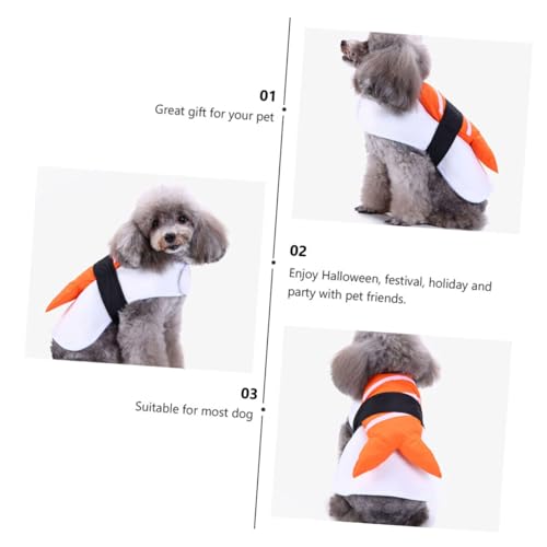 Disfraz para perro tamaño L con diseño de sushi miniatura 4