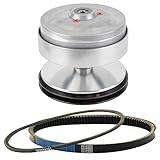 Bridiof Drive Clutch with Belts Fit for Club Car Gas Golf Cart DS Precedent 1997-2015 with Kawasaki Engine FE290 & FE350, 101833902 101832902