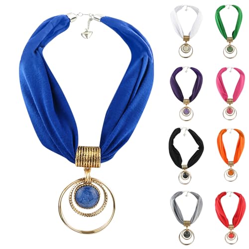 HGps8w Women's Scarf Necklace Vintage Ethnic Style Pendant Jewelry Shawl Bohemia Tassel Scarves Chiffon Infinity Scarfs2