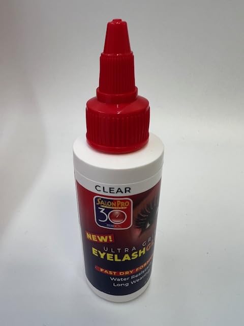 Salon Pro 30 Sec Ultra Grip Clear Eyelash Glue, 2 oz, 12 Pack, Fast Drying