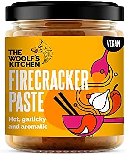 The Woolfs Kitchen | Firecracker Paste | Hot Aromatic and Garlicky Chilli Paste | Explosive Heat for Asian Food | Hot Sauce for Rice, Noodles, Burgers and Stir Fry | Thai Food | 190ml