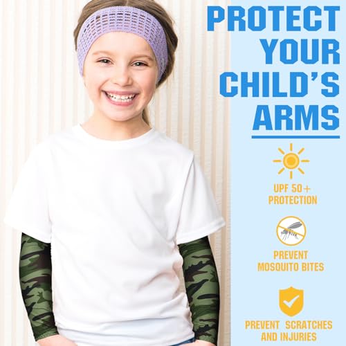 Xuhal 12 Pairs Arm Sleeves for Kids Football Compression Sleeve UV Sun Protection Cooling Arm Cover for Boys Girls4