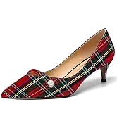 ROSERWISH Womens Slip On Sexy Party Pointed Toe Wedding Patent Kitten Low Heel Pumps Dress Shoes ...