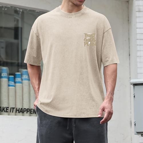 Image of BINTEHGS God Christian T Shirts for Men Jesus Faith Shirt Acid Wash Oversized Tees Bible Verse Graphic Vintage Tshirt
