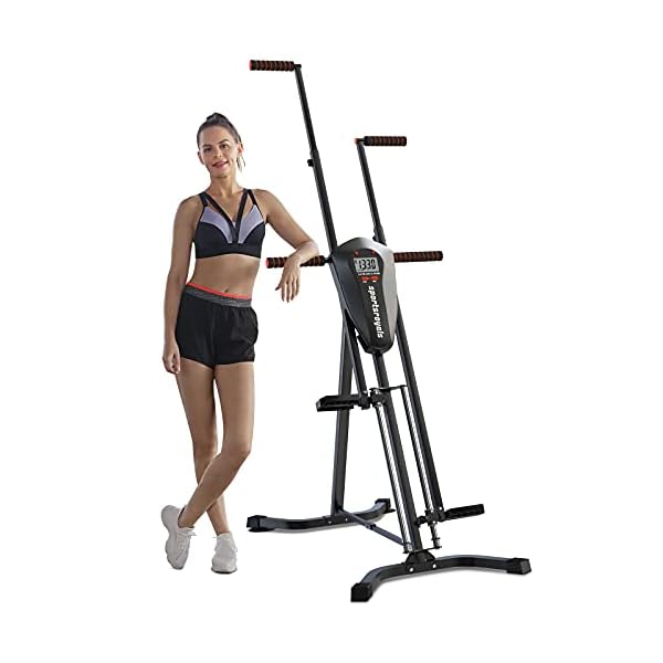 Sportsroyals Vertical Climber Exercise Machine, Folding Climbing Machine Full Body Workout Machines for Home, Stair Climber with Digital Monitor(Max Capacity 300 Lbs)