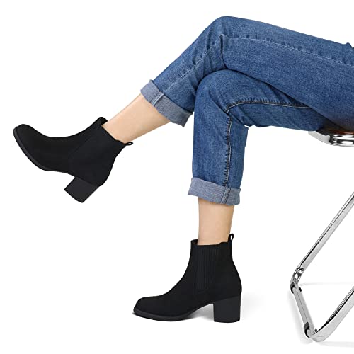 Coasis Women's Chelsea Boots Chunky Heel Slip On Ankle Booties With Elastic Sided #TOP5