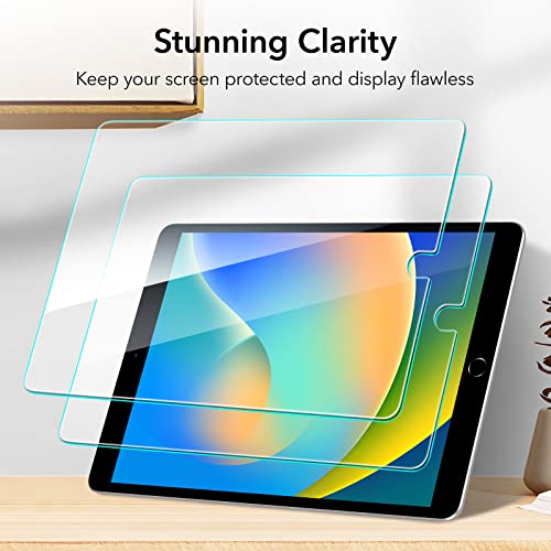 Esr For Ipad 9Th Generation Screen Protector, Tempered Glass Film With Easy Installation Frame For Ipad 9/8/7 Gen (2021&2020&2019, 10.2 Inch), Scratch-Resistant, Hd Clear, 2 Pack #TOP4
