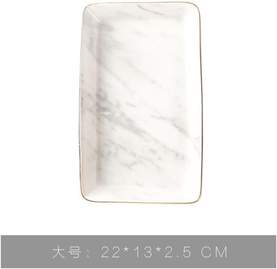 Nordic Marble Painting Phnom Penh Ceramic Storage Tray Organizer(22cm)