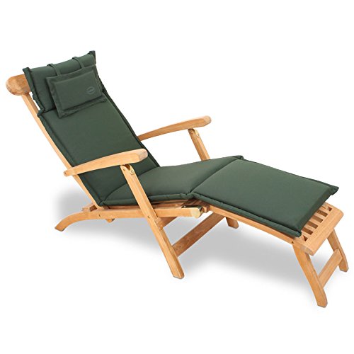 ROG garden-line AU24 Auflage FÜR DECKCHAIR LIEGESTUHL 186 x 45 cm - GRÜN Cover