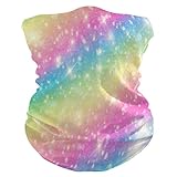 Tamaño: 48 x 24 cm. TropicalLife XIXIKO Rainow Star Milky Way Bandana Mascarilla de protección contra el polvo UV multifuncional cuello polaina bufanda para mujeres hombres deportes al aire libre senderismo