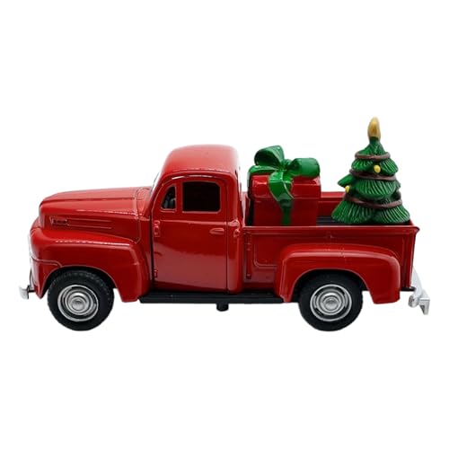 クリスマス農家のトラックの装飾装飾ホームホリデー金属ピックアップ車モデルと花輪/ツリー装飾