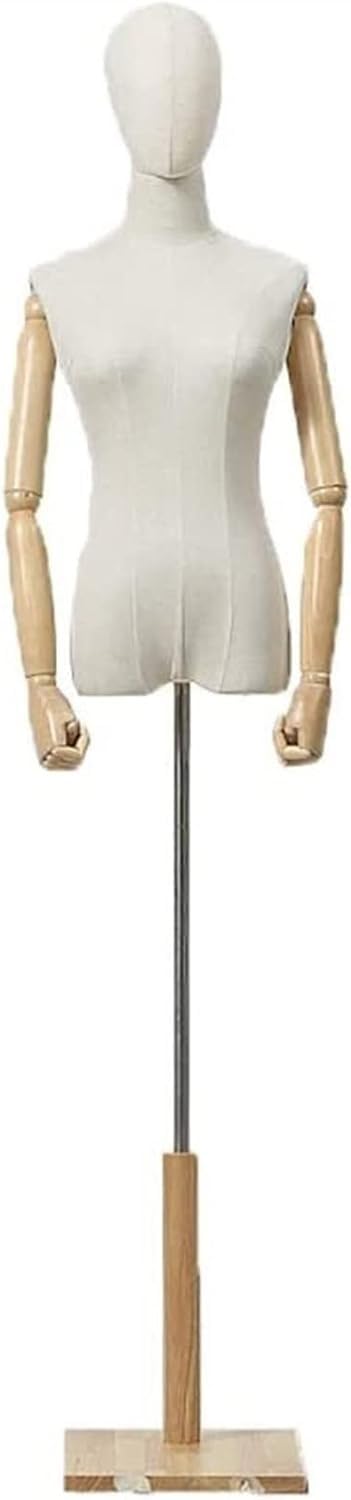 CONGRUI Female Dressmaking Mannequin Tailors Dressform Dummy Clothing Store Mannequins Model Students with Wood Wedding Display