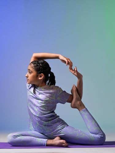 Image of Girl's Active Sports Wear Solid Short Sleeve Running Workout Tshirts Athletic Tops Lightweight Quick Dry Training Yoga Round Neck Tshirt (4 to 14 YRS)