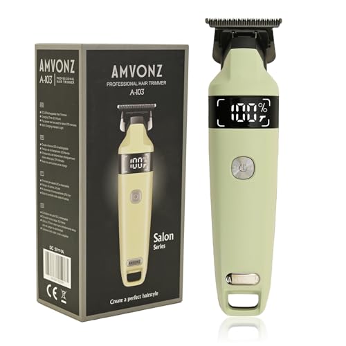 Image of AMVONZ A-103 Professional Hair Trimmer, 270 Minutes Runtime, 7000 RPM Motor, Type-C USB Charging, 2000mAh Battery, 3 Guide Combs (1mm, 2mm, 3mm), Green