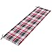 vidaXL Cuscino Panca da Giardino a Quadri Rossi 180x50x3 cm in Tessuto