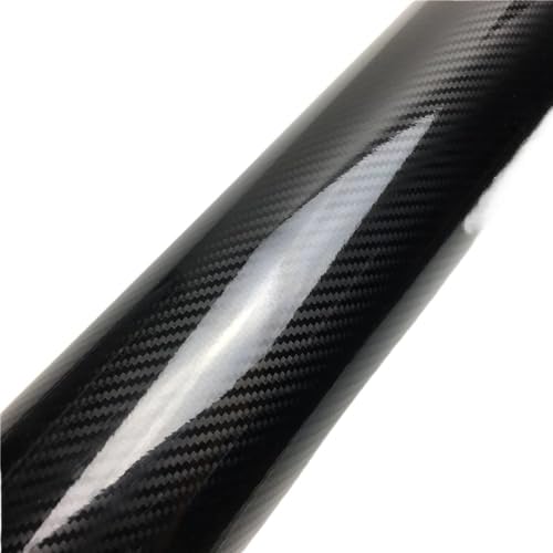 Autocollant de voiture noir de carbone brillant film vinyle moto et PC 152x50 cm