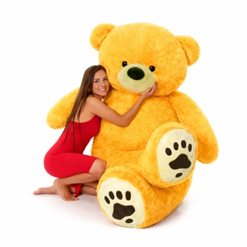 Image of VEERA SOFT TOYS 3 Feet Yellow Giant Teddy Bear Soft, Plush, and Cuddly Stuffed Animal for Kids, Birthdays, Anniversaries, Valentine's Day, and Special Occasions Large Huggable (Yellow /36 inch)