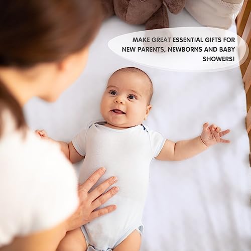 Image of JISEN 3 Piece Baby Bedding Set - Soft Ruffle Crib Comforter Set with Quilt, Sheet, Pillowcase - Nursery Bedding for Boys or Girls - White