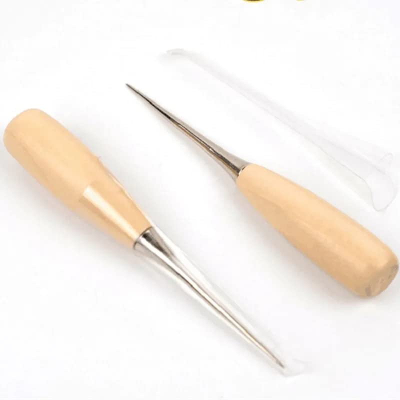 High Quality Sewing Tool Professional Leather Wood Handle Awl Tools for Sewing Leather Craft BB5546| | - - (Style A)