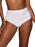 Vanity Fair Women's Illumination Brief Panties, Silky Stretch & Satin Trim, Star White, 10