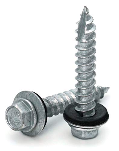 Hex Washer Head Mechanical Galvanized Roofing Screws - #14 x 1-1/2
