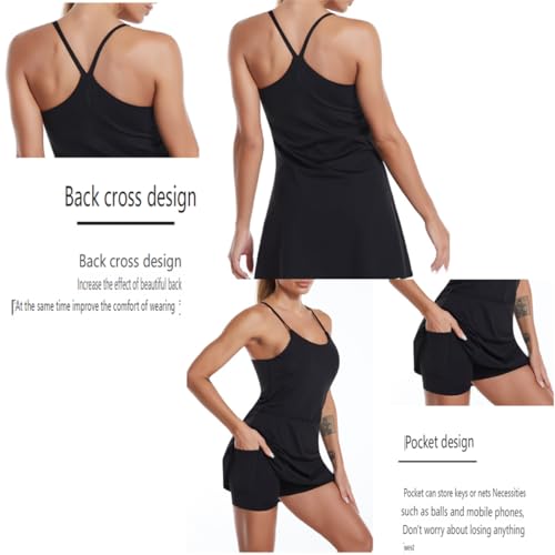 Vestido Peelero, vestido ativo sem costas - Easy Peezy, saia de tênis de vôlei de peça única com sho