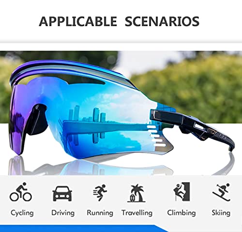 ZoliTime Occhiali da ciclismo Uomo Donna Occhiali