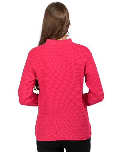 Image of Lady Willington Women Woolen V-Neck Self Design Cardigan Heavy Daffodil Fabric Cardigan Winter Wear Pure Wool Cardigans for Women Sweaters Long Cotty Fully Warm Cardigan Free Sizes