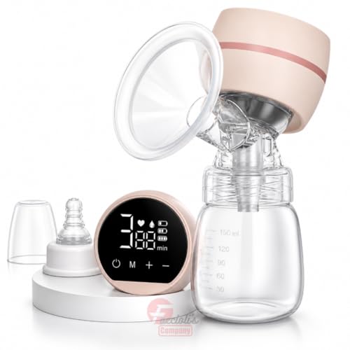 Bomba Tira Leite Elétrica 5 em 1 - Portátil Silenciosa com LED - 9 Níveis de Sucção, Extração Sem Dor, Anti Vazamento, Recarga USB – Amamentação Confortável e Discreta Premium