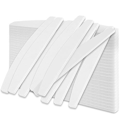 50 Stück Nagelfeilen 100/180 Feilen Nägel Doppelseitige Feilen für gelnägel nagelfeile profi Polnischen Maniküre Nagelkunst -Material Schmirgelpapier Form Trapez Farbe Weiss Cover
