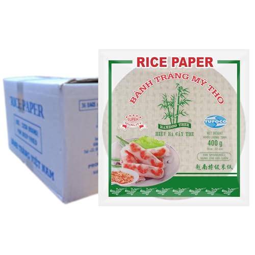 BAMBOO TREE Papel de Arroz 22 cm, Redondo, Multipack (36 X 400 GR)