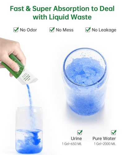 Poo Gel for Portable Toilet, 80 Eco Deodorizing Urine Absorbent Solidifier - image 5