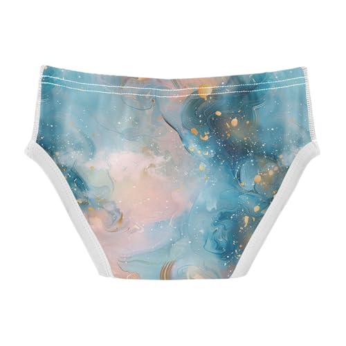 visesunny Boys Cotton Underwear Watercolor Marble Galaxy Illustration Printed Toddler Soft Training Briefs Size 2T-8Y for Kid2