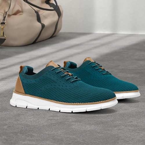 Image of Men's Mesh Sneakers Oxfords Lace-Up Lightweight Casual Walking Shoes Driving Shoes