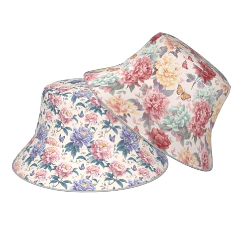 Image of Bucket Hat Double-Side-Wear Reversible Sun Hat Beach Travel Hiking for Women Men