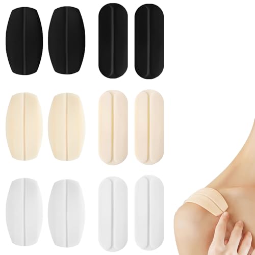 SYEYCW 6 Paires Coussinets en Silicone pour Bretelles De Soutien-Gorge, Coussinet de Sangle Antidérapants, Coussinets de Protection D'épaule, Soulagent La...