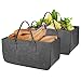 2 bolsas de fieltro para leña, cesta de la compra, cesta de fieltro, cesta de la compra, cesta para leña, cesta para periódicos, plegable, grande, 50 x 25 x 25 cm (gris)