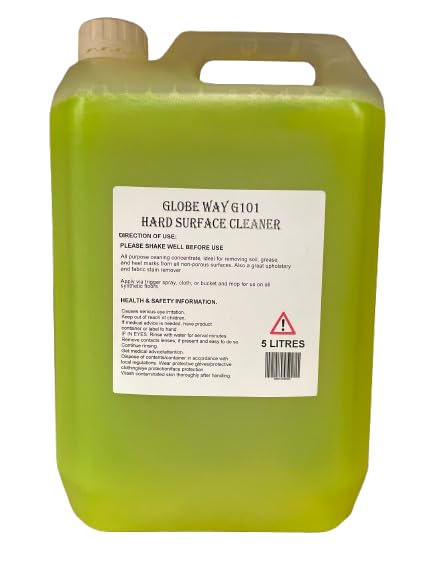 Globe Way G101 Multi Purpose Cleaner 5 Litre Solvent-Free Formula for all surfaces inc Paintwork Wheels Fabric Grease and Oil Removal