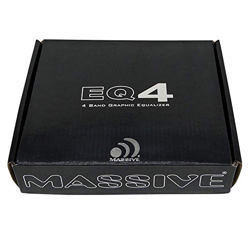Image of Massive Audio EQ4 | 4-Band Car Audio Equalizer - in-Dash Equalizer with Subwoofer Control, 8V Line Driver & Adjustable Fader for Premium Sound Tuning
